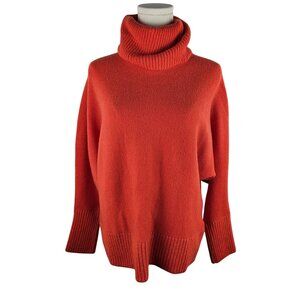NEW Banana Republic Small Orange Turtleneck Sweater Wool Alpaca Blend